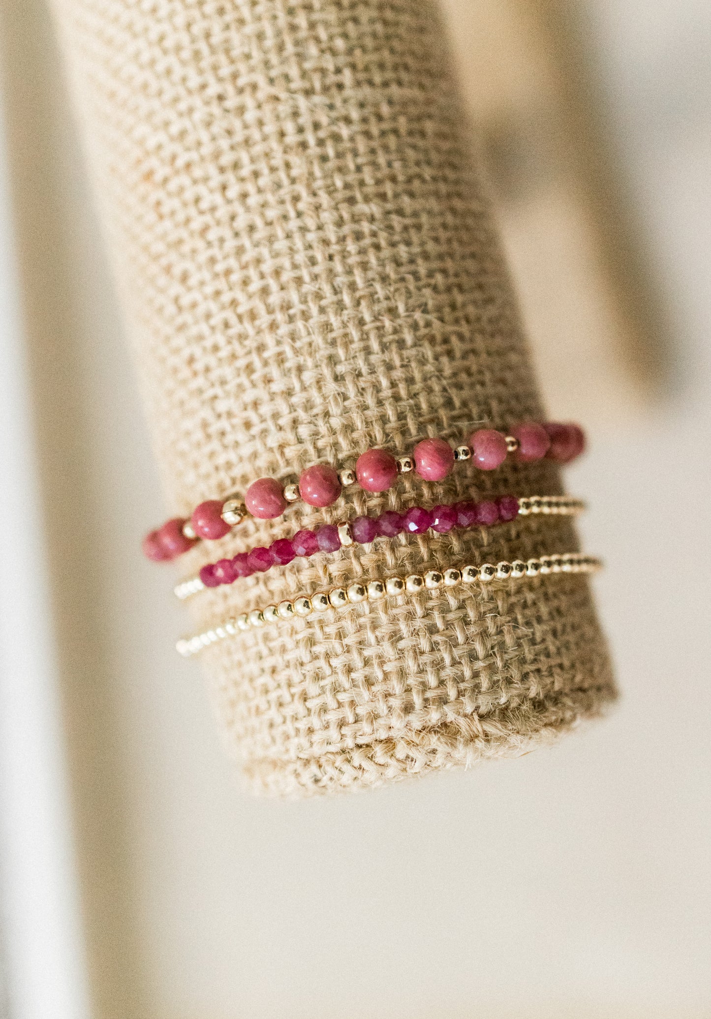 The Strawberry Quartz Bracelet Collection