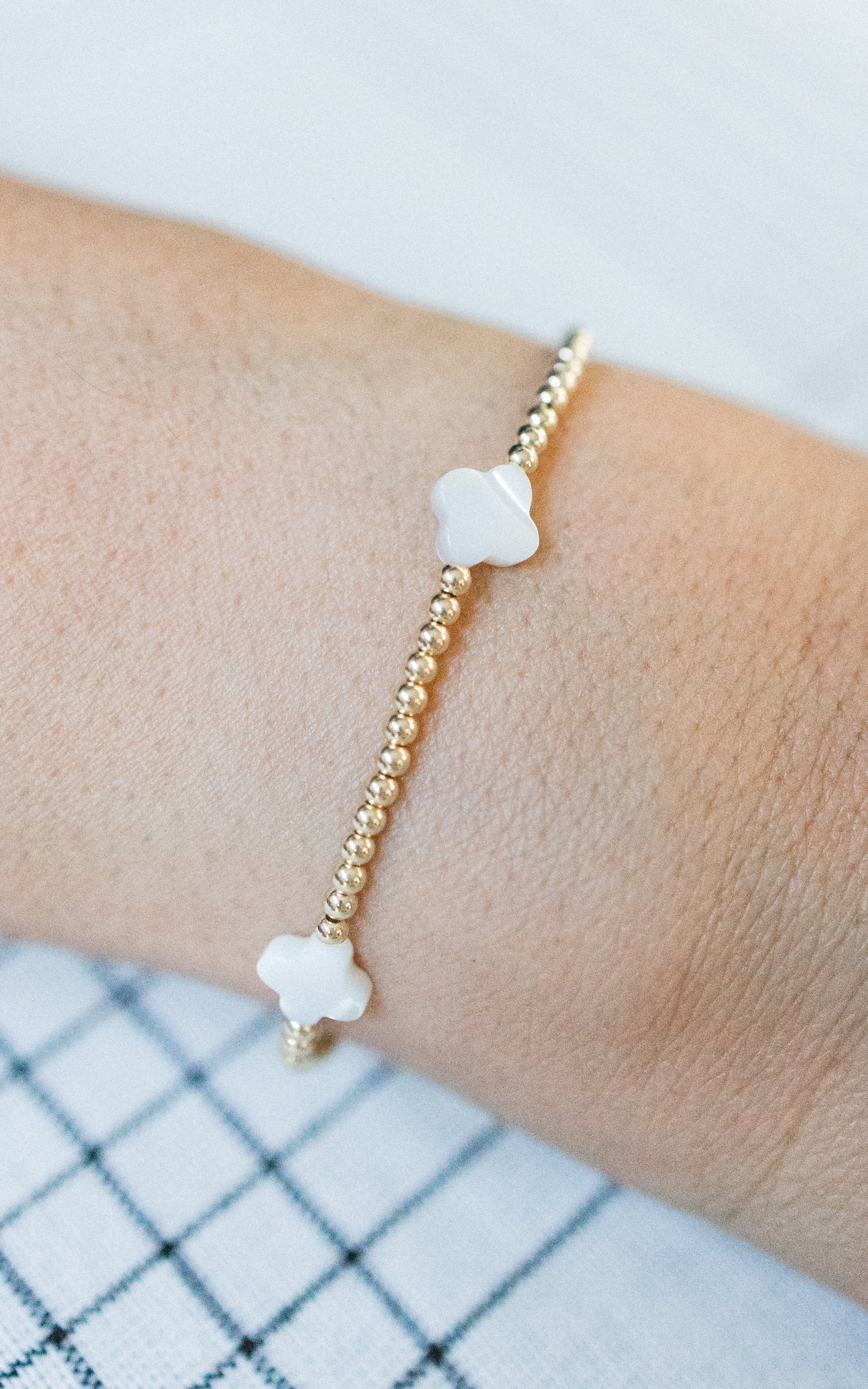 Mother of Pearl Clover Bracelet