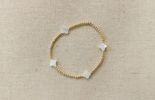 Mother of Pearl Clover Bracelet