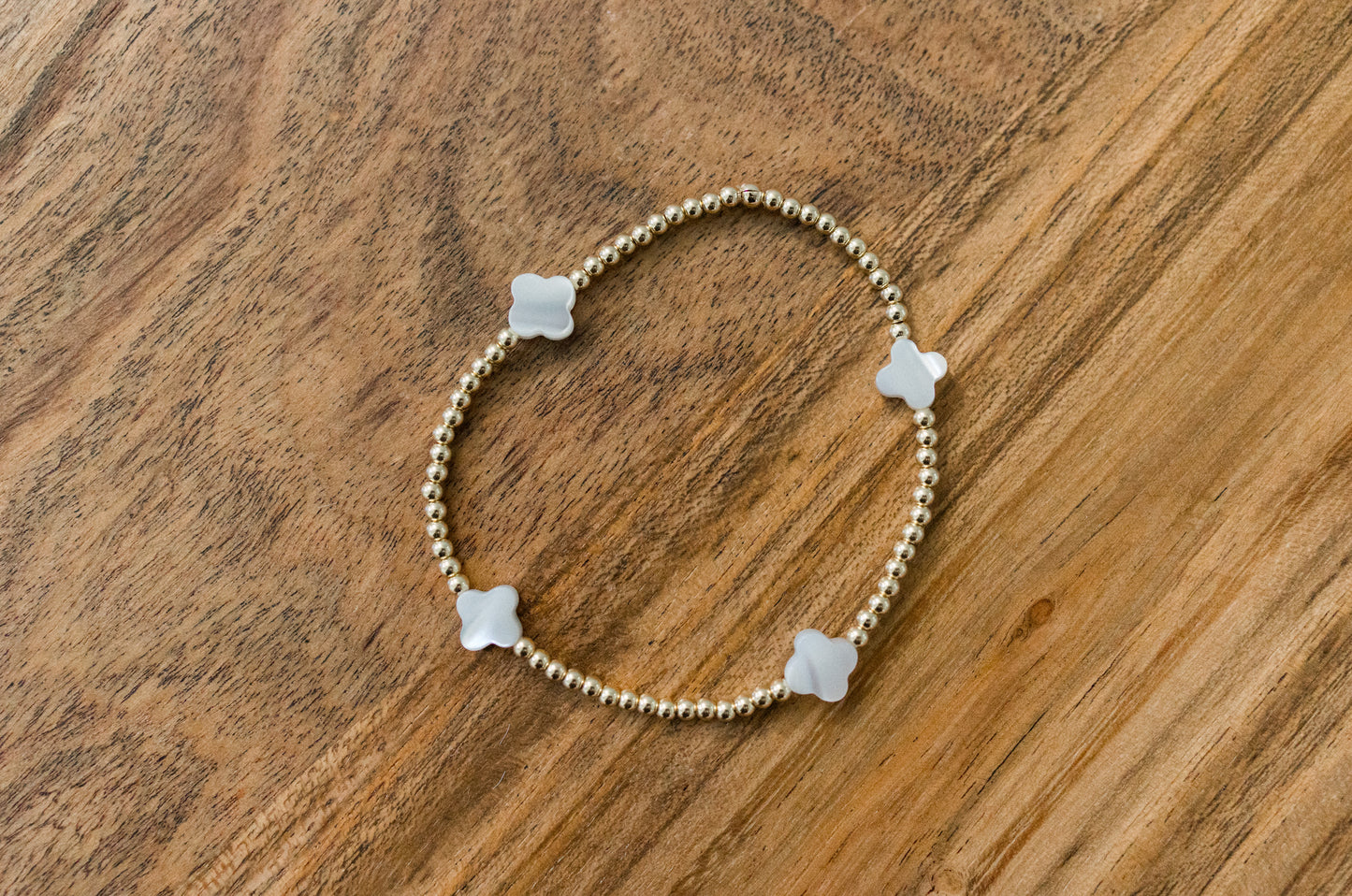 Mother of Pearl Clover Bracelet