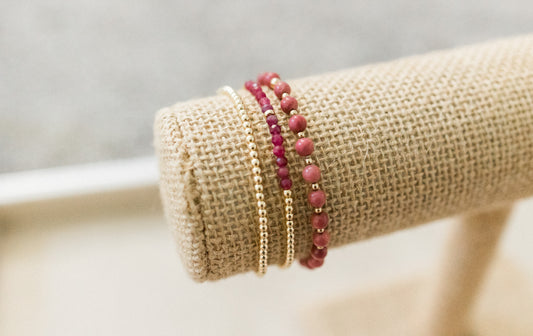 The Strawberry Quartz Bracelet Collection